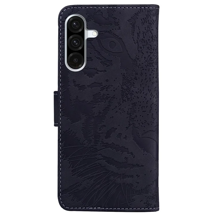 Für Samsung Galaxy A56 5G / A36 5G Hülle Tiger-Prägung Leder-Geldbörse Handyhülle - Schwarz