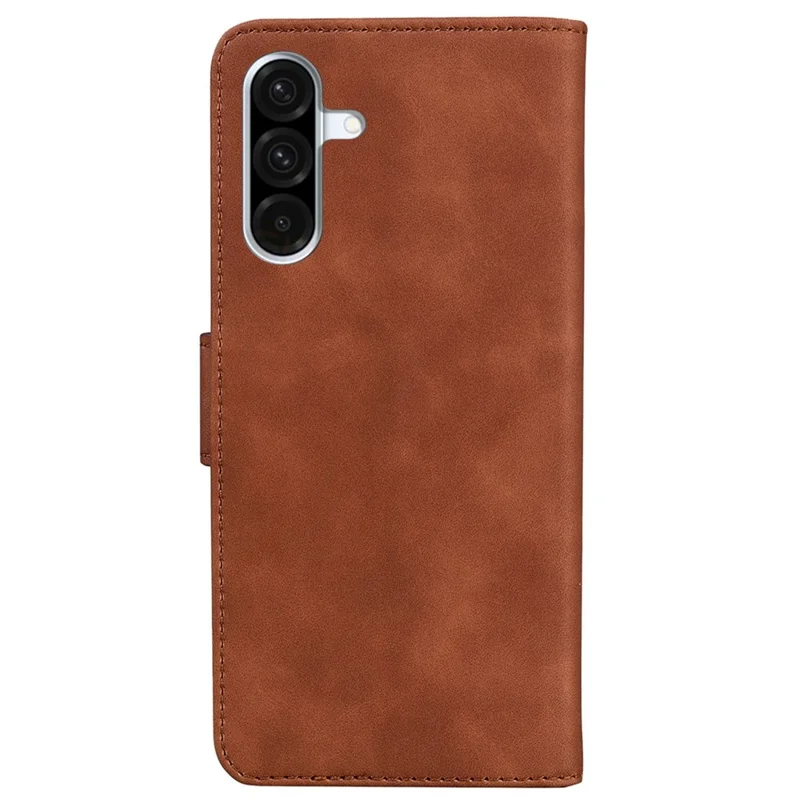 For Samsung Galaxy A56 5G  /  A36 5G Case Solid Color Leather Wallet Phone Cover - Brown