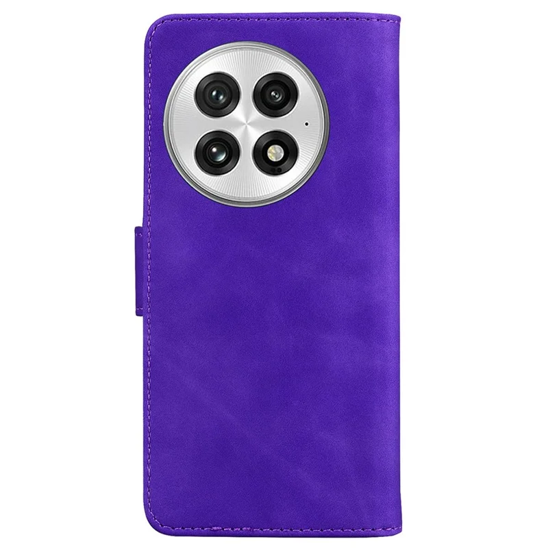 For OnePlus 13 Case Solid Color Leather Wallet Phone Cover - Purple