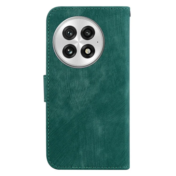 Für OnePlus 13 Wallet Case Tiger Prägung Leder stoßfeste Handyhülle - Grün
