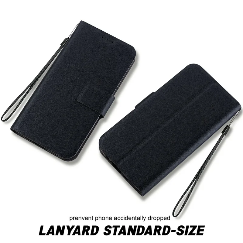 For OnePlus 13 Case Ultra-Thin PU Leather + TPU Phone Cover with Card Slot - Black