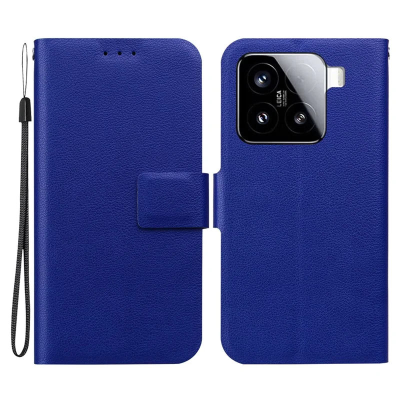 For Xiaomi 15 Case Ultra-Thin PU Leather + TPU Phone Cover with Card Slot - Blue