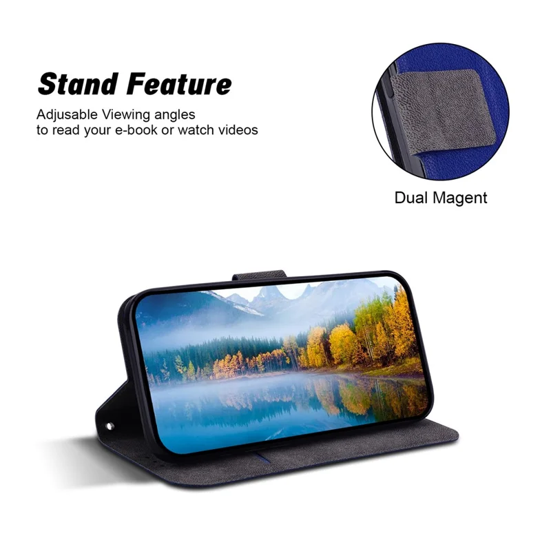 For Xiaomi 15 Case Ultra-Thin PU Leather + TPU Phone Cover with Card Slot - Blue