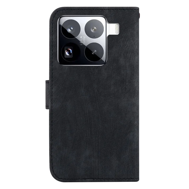 Für Xiaomi 15 Pro Brieftasche Hülle Tiger Prägung Leder stoßfeste Handyhülle - Schwarz