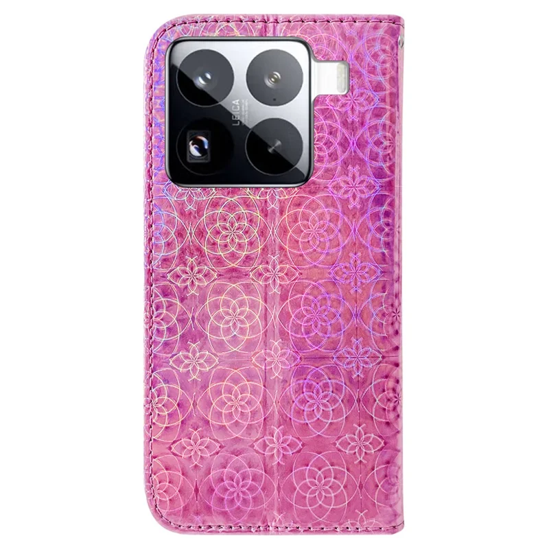 For Xiaomi 15 Pro Stand Case Dazzling Flower Leather Phone Cover - Pink