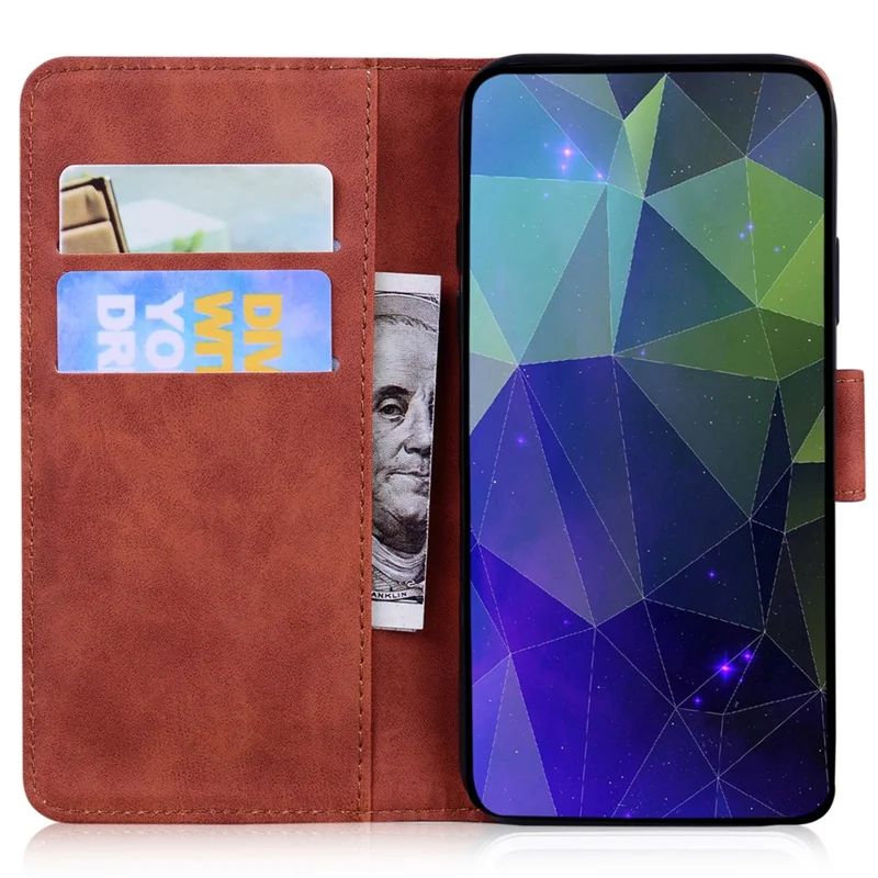 For Xiaomi 15 Pro Stand Case PU Leather Phone Cover Butterfly Printed - Brown