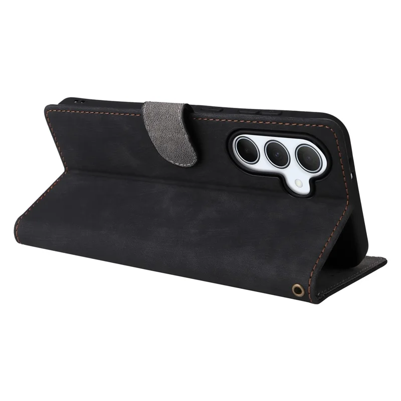Für Samsung Galaxy A56 5G Wallet Case RFID-Blockierung PU-Lederabdeckung Standansicht - Schwarz