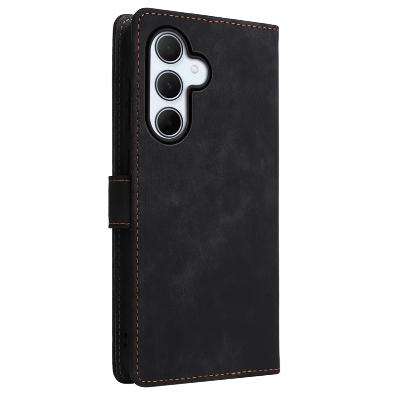 Für Samsung Galaxy A56 5G Wallet Case RFID-Blockierung PU-Lederabdeckung Standansicht - Schwarz