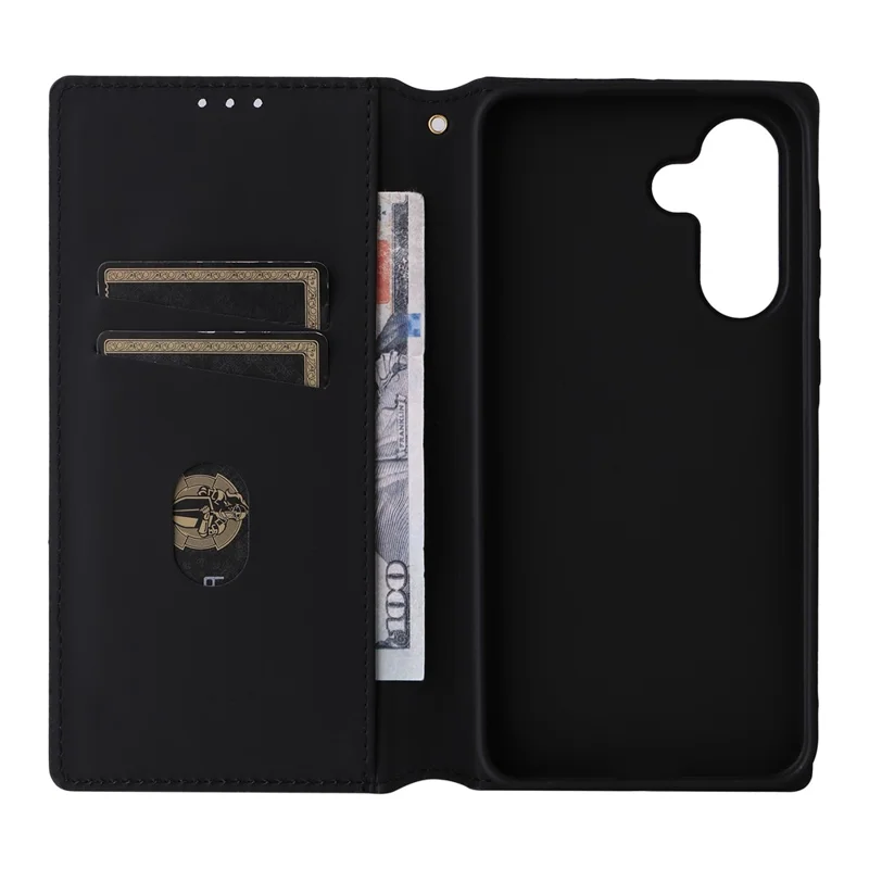 Capa de telefone de couro com estampa de losango para Samsung Galaxy A56 5G - Prata