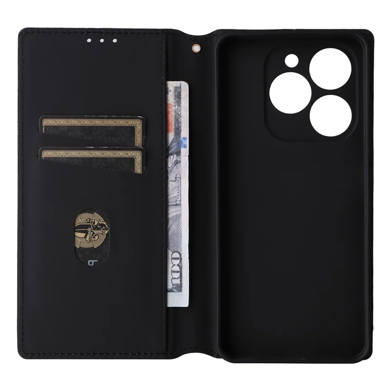 For Blackview Shark 9 5G Wallet Case Rhombus Imprinted Leather Phone Cover - Silver