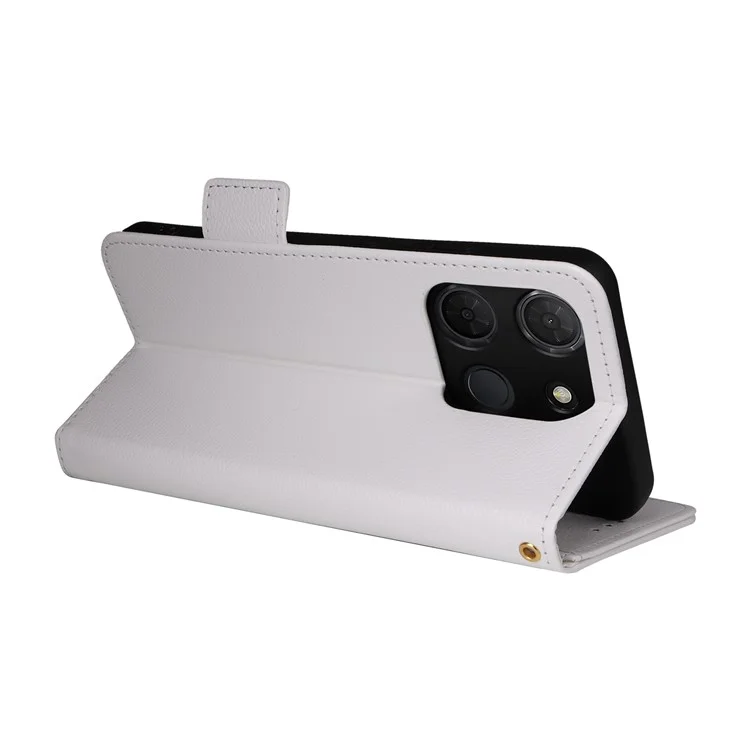 Custodia per TCL 503 Texture in pelle PU Portafoglio a Libro - Bianco