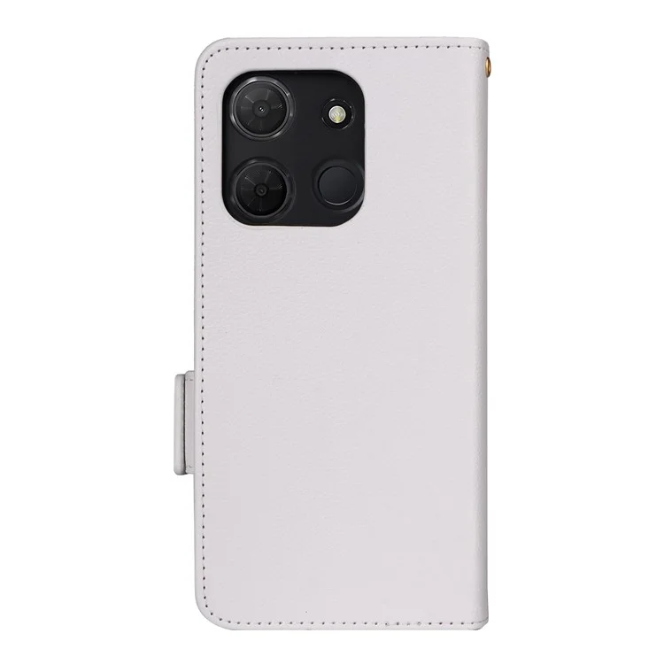 Custodia per TCL 503 Texture in pelle PU Portafoglio a Libro - Bianco