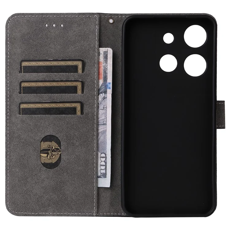 Для TCL 503 кошелек чехол RFID блокирующий PU кожаный чехол со стойкой - Черный