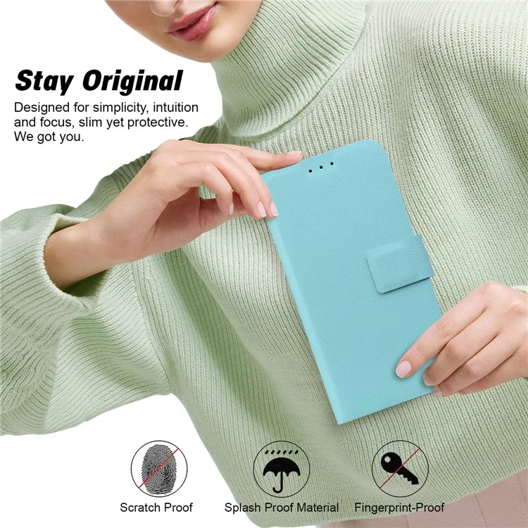 Capa para Motorola Moto G75 5G, ultrafina, em couro PU + TPU, com slot para cartão - Verde