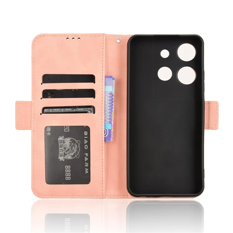 Für TCL 503 Lederetui Telefon-Brieftasche mit mehreren Kartenfächern - Pink