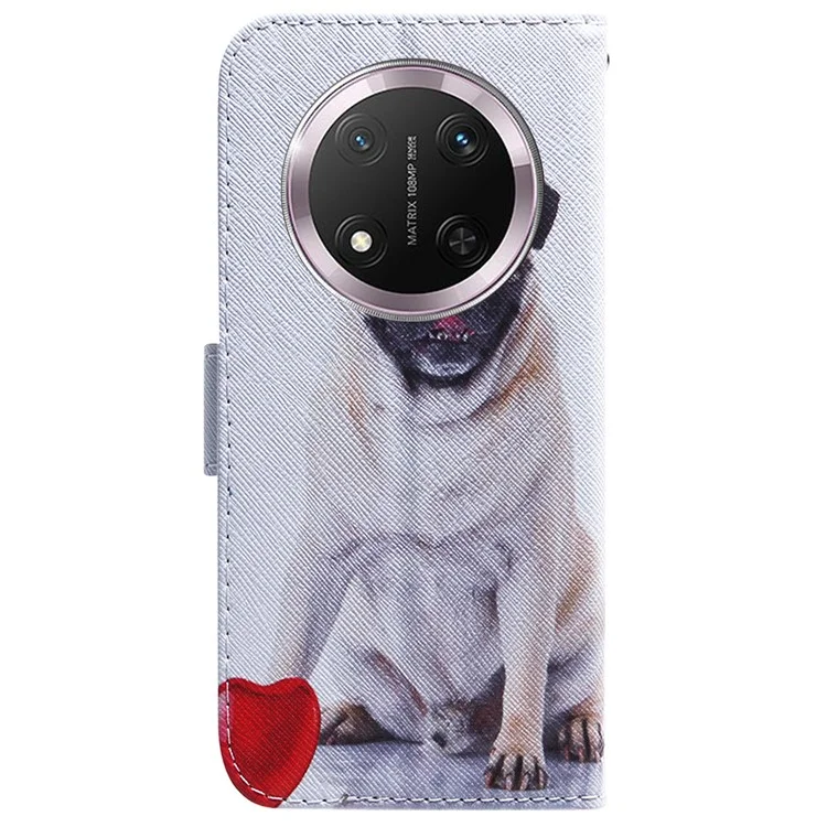 Für Honor X9c 5G Wallet Case Muster Druck Leder Handy Cover - Hund
