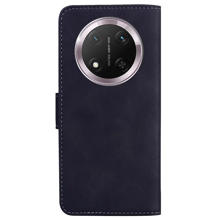 Étui de protection en cuir PU avec motif papillon pour téléphone For Honor X9c 5G - Noir