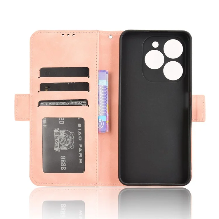 Étui en cuir pour Blackview Shark 9 5G avec plusieurs emplacements pour cartes - Rose