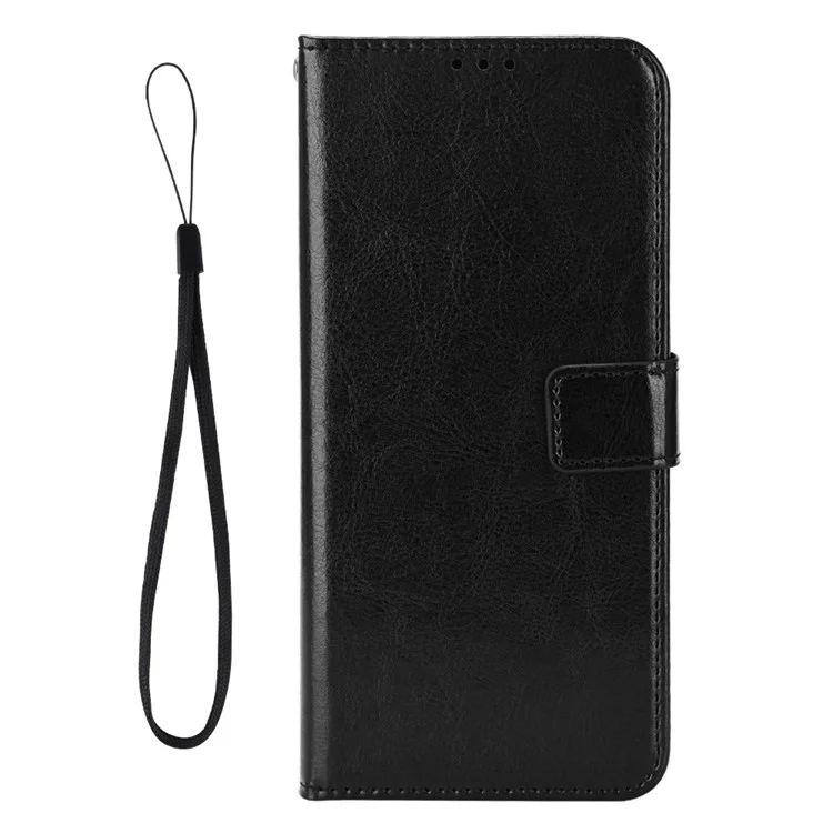 Funda para Huawei Mate 70 Pro+ / 70 Pro, textura de caballo loco, cubierta de cartera de piel de PU - Negro