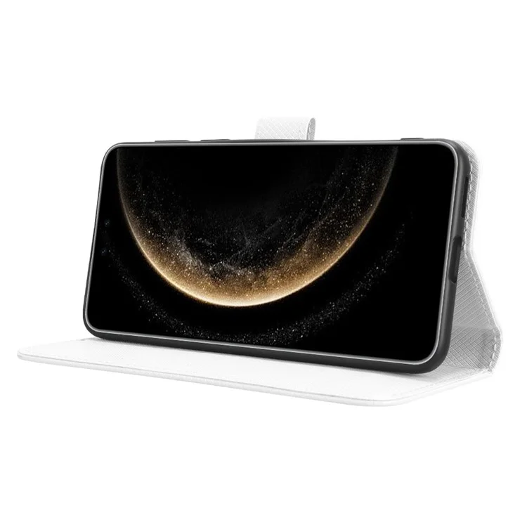 Funda para Huawei Mate 70 Pro+ / 70 Pro de piel sintética con textura de diamante - Blanco
