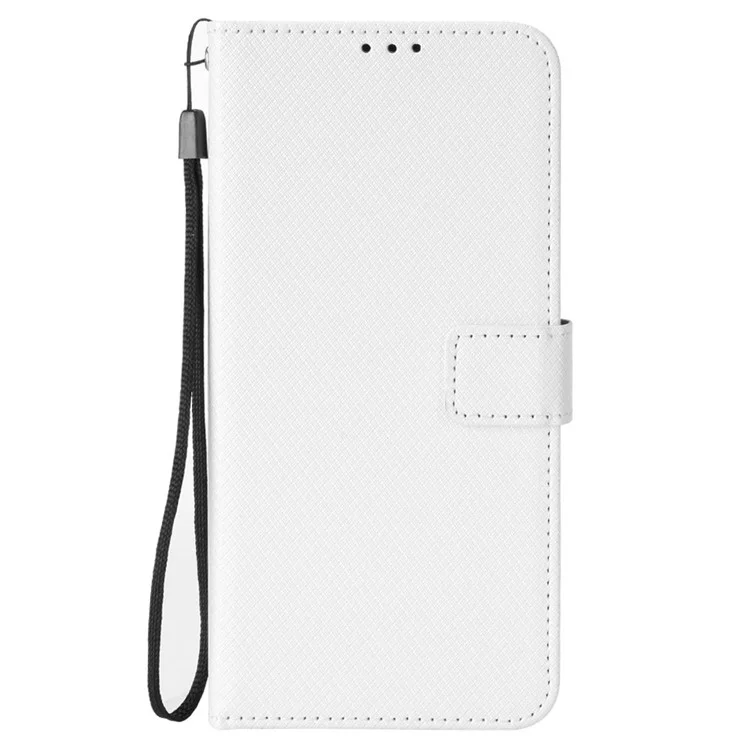 Funda para Huawei Mate 70 Pro+ / 70 Pro de piel sintética con textura de diamante - Blanco