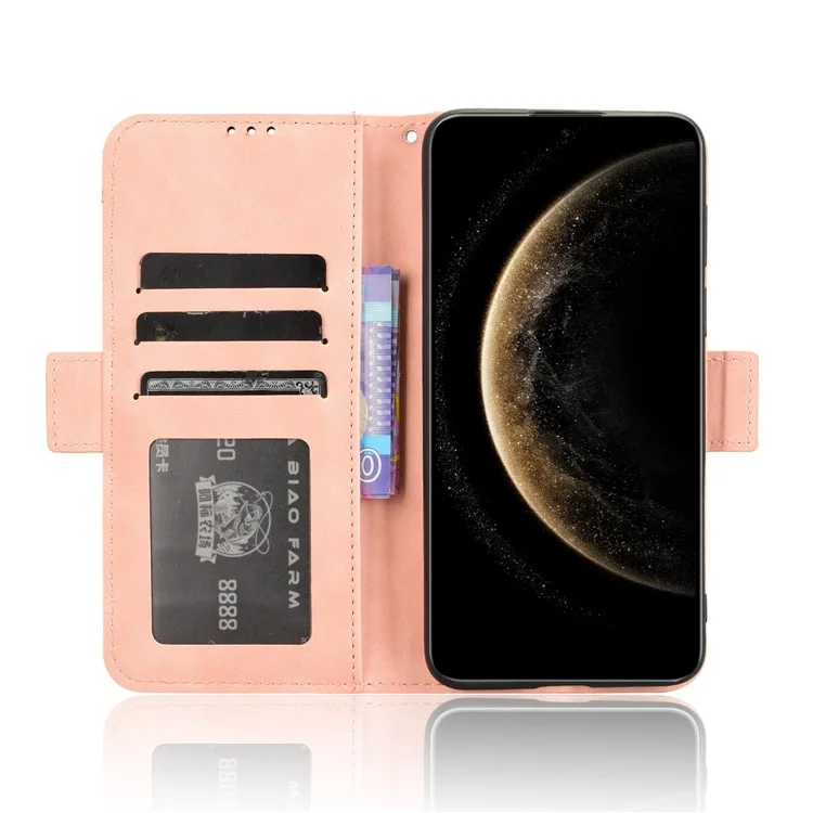 For Huawei Mate 70 Leather Case Phone Wallet Cover with Multiple Card Slots - Pink