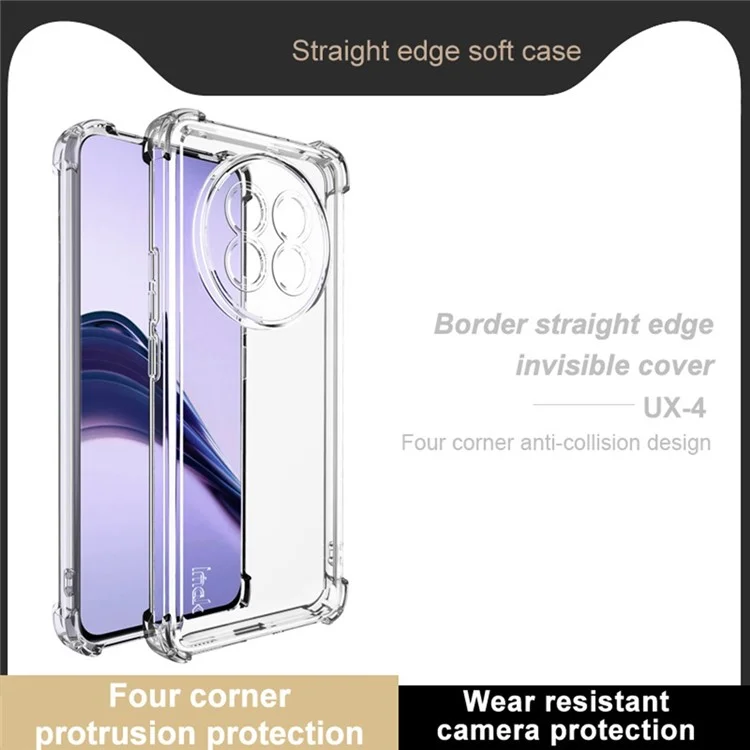 Прозрачный чехол IMAK UX-4 Series TPU для Realme 13 Pro 5G (Global) / 13 Pro+ 5G (Global) / 13 Pro Ultra 5G / 13 Pro+ 5G (China) с прямым каркасом