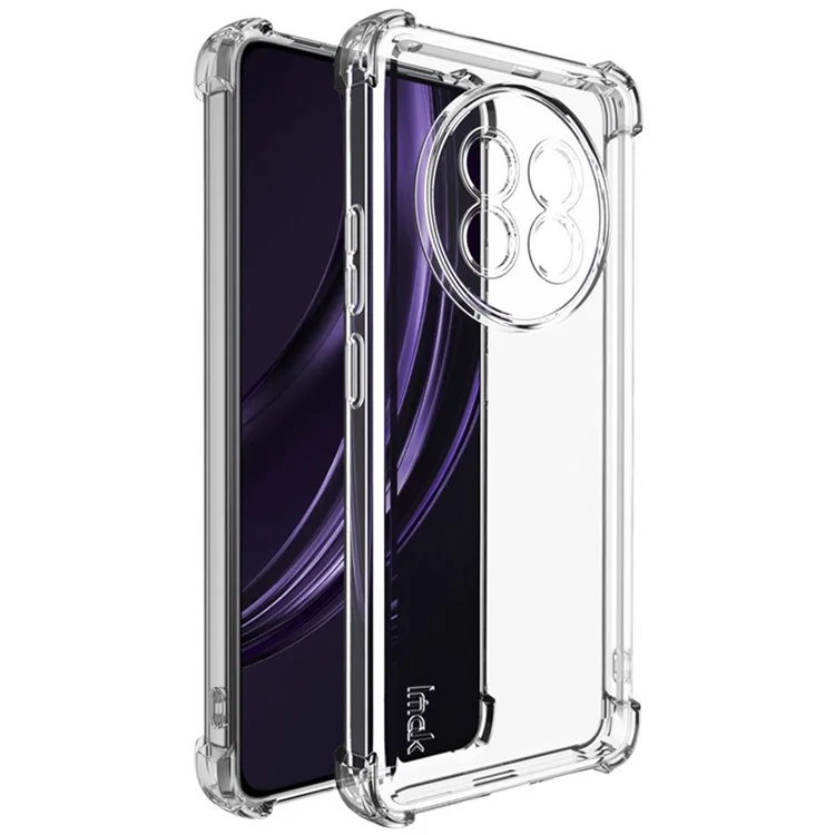 IMAK UX-4 Series For Realme 13+ 5G / 13 Pro 5G (China) Case Straight Frame Four Corner Shockproof Clear TPU Cover