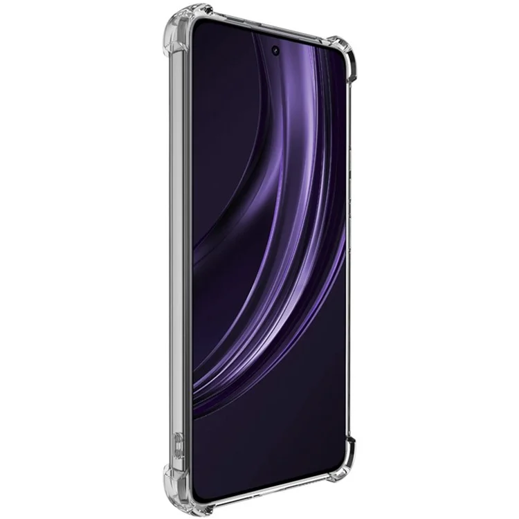 IMAK UX-4 Series For Realme 13+ 5G / 13 Pro 5G (China) Case Straight Frame Four Corner Shockproof Clear TPU Cover