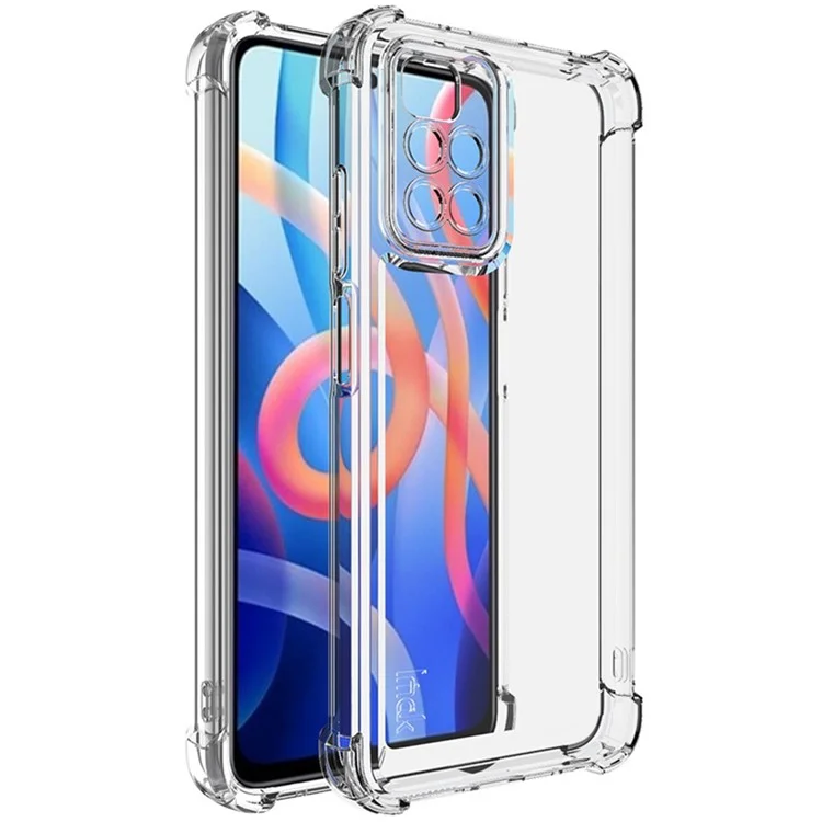 Funda de TPU de la serie IMAK UX-4 para Xiaomi Redmi 10 2022 4G / Redmi 10 4G (2021) / Redmi 10 Prime / Redmi Note 11 4G (MediaTek) Cuatro esquinas con marco recto a prueba de golpes Cubierta de teléfono transparente
