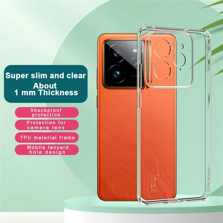 Capa de telefone da série IMAK UX-5 para Realme GT 7 Pro 5G, caso à prova de choques, TPU transparente, capa traseira de telefone fina.