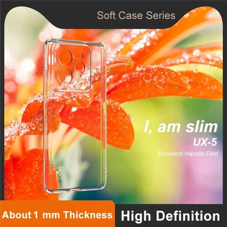 Capa de telefone da série IMAK UX-5 para Realme GT 7 Pro 5G, caso à prova de choques, TPU transparente, capa traseira de telefone fina.