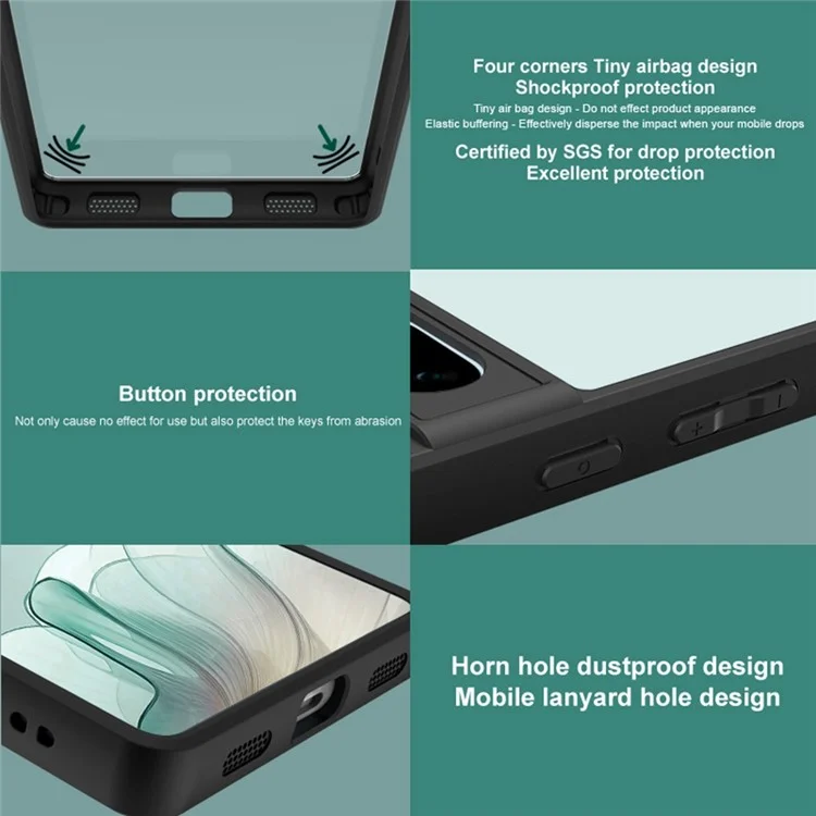Чехол IMAK UX-9A Series для OnePlus 13, прозрачный, TPU+PC, с усиленными углами