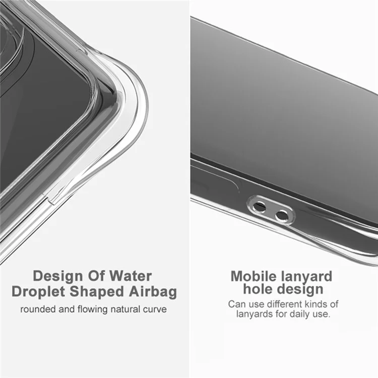 Coque pour Samsung Galaxy A56 5G IMAK, étui téléphone en TPU, protection antichoc airbag - Noir transparent