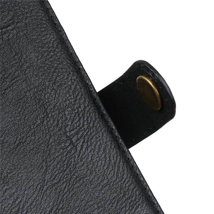 KHAZNEH For Samsung Galaxy A26 5G Wallet Case Cowhide Texture Leather Flip Phone Cover - Black