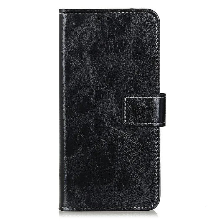 Custodia in pelle per Samsung Galaxy A26 5G, cover per telefono con texture a cavallo pazzo - Nero