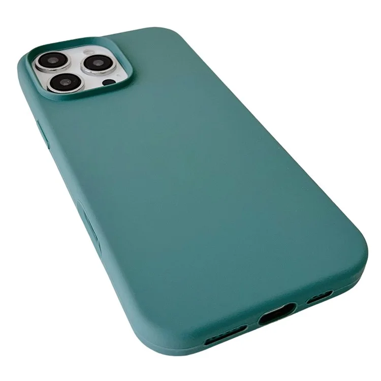 For iPhone 16 Pro Case Silicone Shockproof Phone Protective Cover Shell - Green