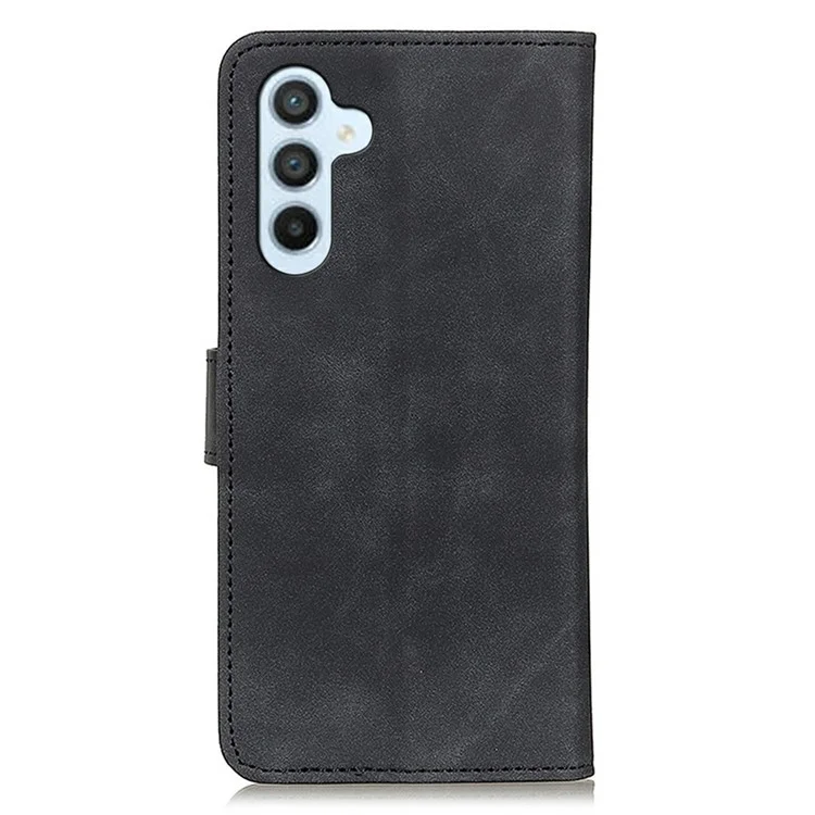 Funda para Samsung Galaxy A56 5G de KHAZNEH, de cuero PU con textura retro - Negro