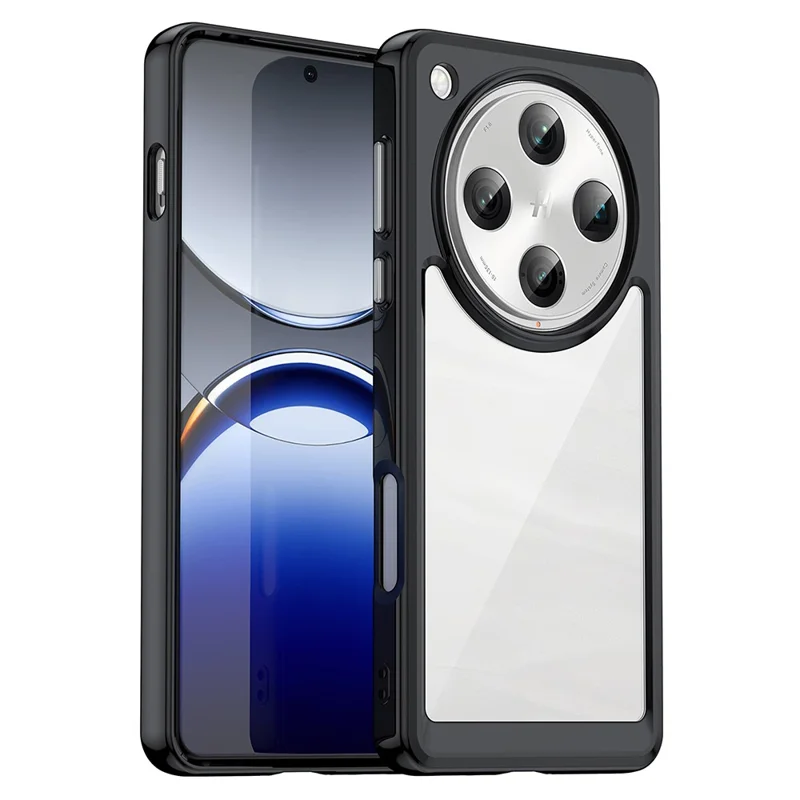 For Oppo Find X8 5G / Find X8 Pro 5G Case TPU + Acrylic Protective Clear Phone Cover - Black