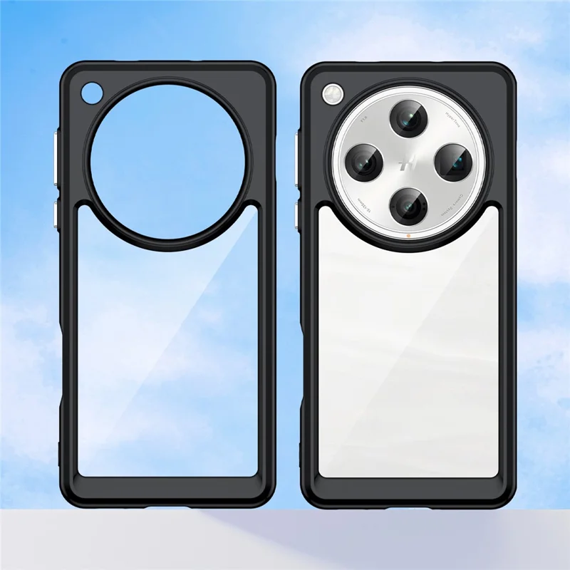 For Oppo Find X8 5G / Find X8 Pro 5G Case TPU + Acrylic Protective Clear Phone Cover - Black