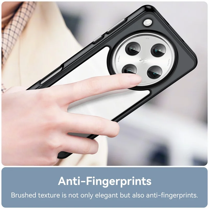 For Oppo Find X8 5G / Find X8 Pro 5G Case TPU + Acrylic Protective Clear Phone Cover - Black