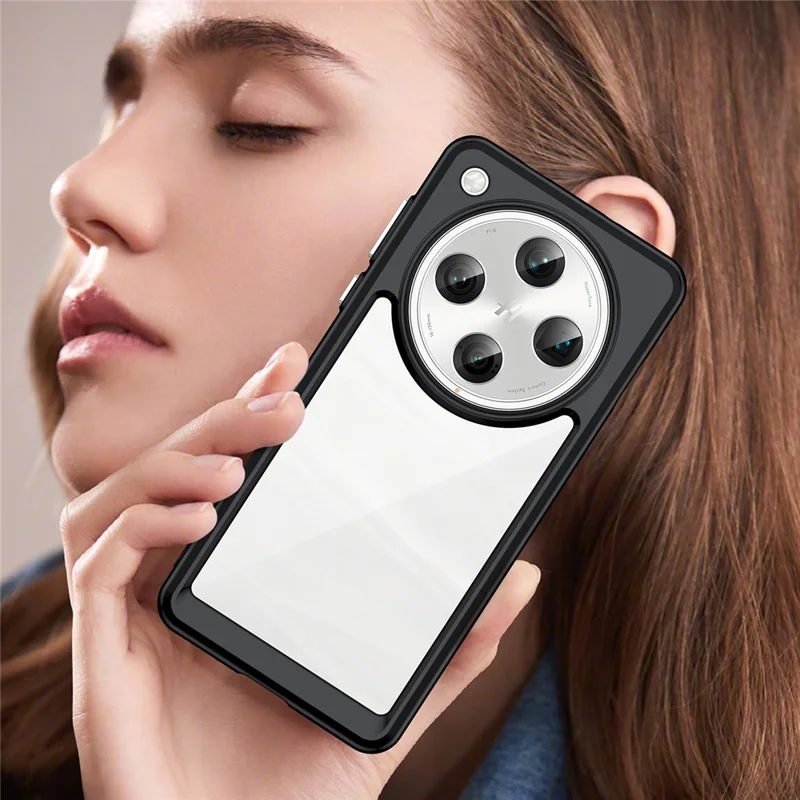 For Oppo Find X8 5G / Find X8 Pro 5G Case TPU + Acrylic Protective Clear Phone Cover - Black