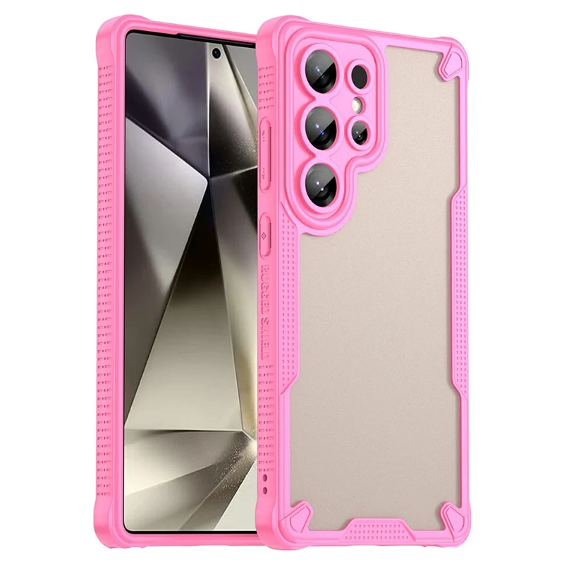 Für Samsung Galaxy S25 Ultra Hülle PC+TPU Mattierter Telefonrückendeckel - Rosa