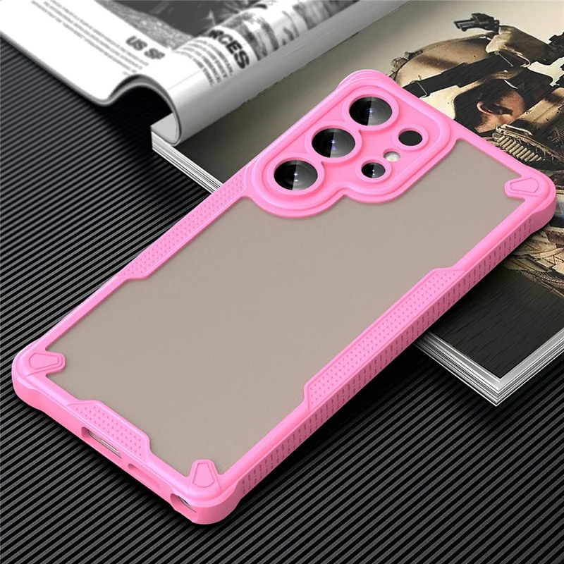 Für Samsung Galaxy S25 Ultra Hülle PC+TPU Mattierter Telefonrückendeckel - Rosa