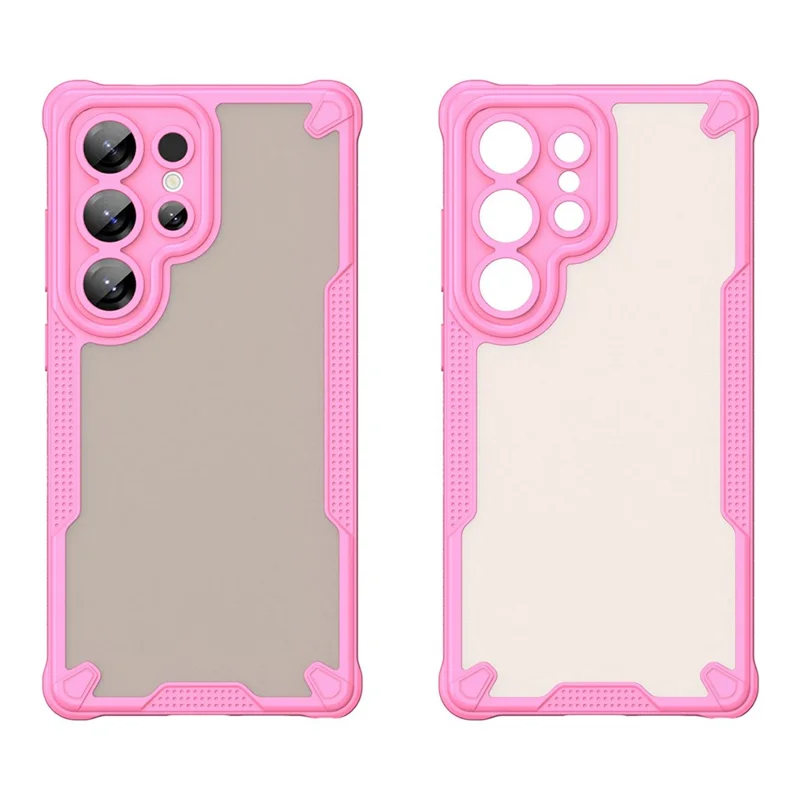 Für Samsung Galaxy S25 Ultra Hülle PC+TPU Mattierter Telefonrückendeckel - Rosa
