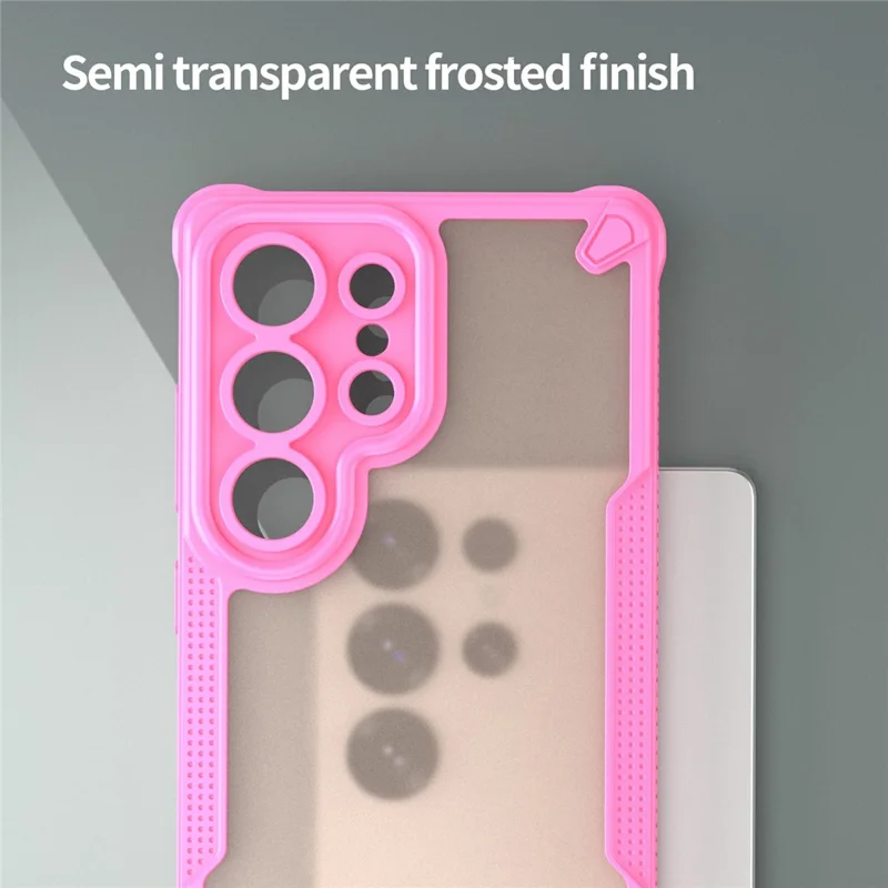 Für Samsung Galaxy S25 Ultra Hülle PC+TPU Mattierter Telefonrückendeckel - Rosa