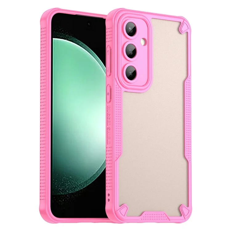 Для чехла Samsung Galaxy S24 FE PC+TPU матовая задняя крышка телефона - розовый
