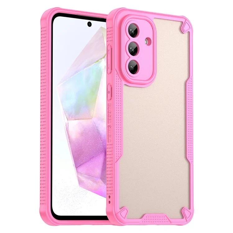 Чехол для Samsung Galaxy A36 5G, PC+TPU, матовый, розовый