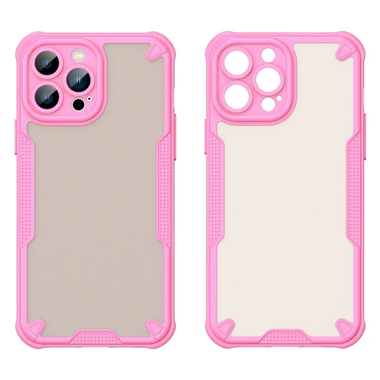 Custodia per iPhone 13 Pro Max in PC+TPU, cover posteriore opaca - Rosa