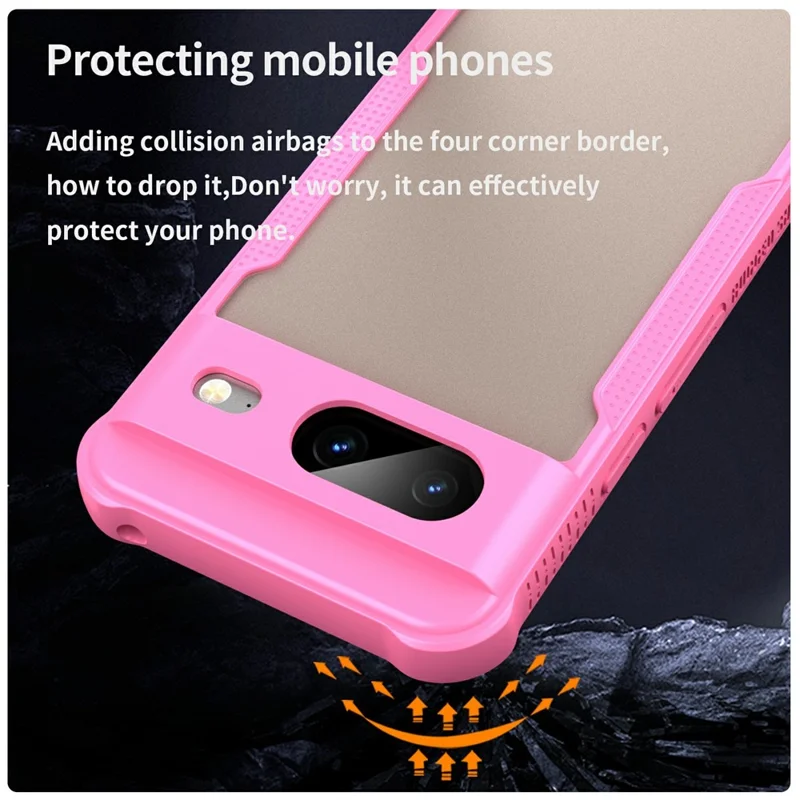 Für Google Pixel 8 Hülle PC+TPU mattierter Handyrückseite - Pink